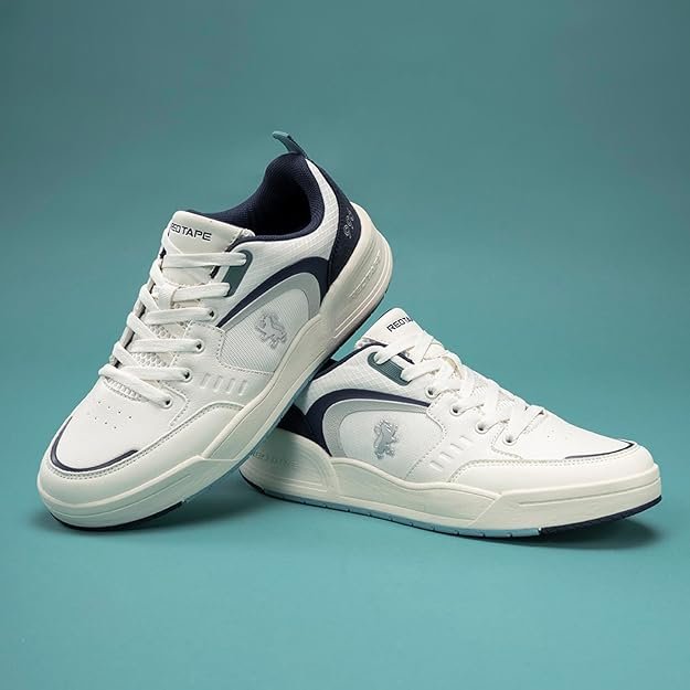 REDTAPE (RSL0634A) Premium Casual Sneakers – White & Navy
