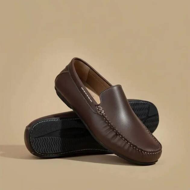 Classic Brown Leather Loafers
